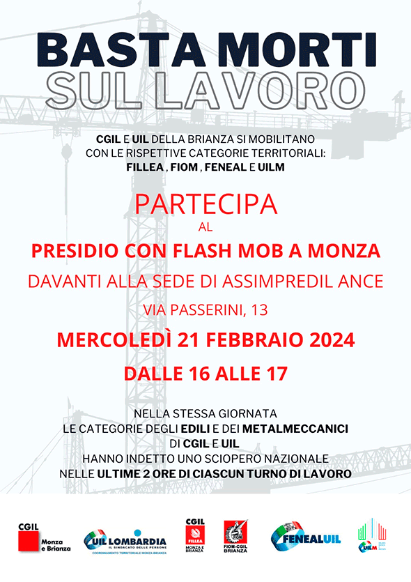 basta morti lavoro