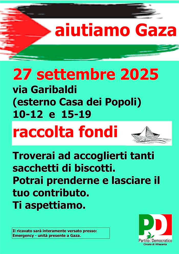 raccolta fondi gaza